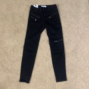 Zara Black Pants with Zippers